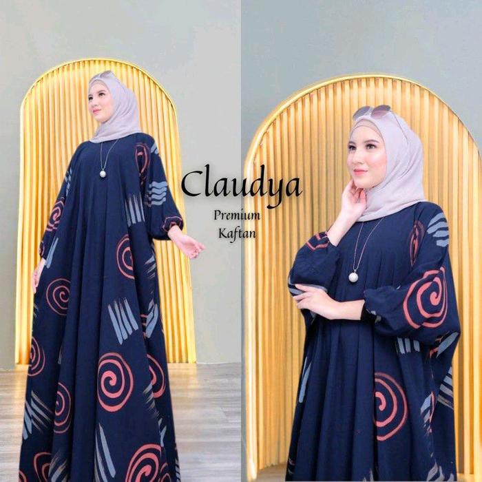 Daster Gamis Kaftan Claudia Rayon premium Tebal Adem Nyaman Bumil Busui Freindly Dress Wanita Dewasa