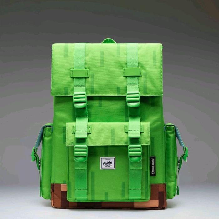 HERSCHEL x MINECRAFT - LIMITED EDITION HERSCHEL CUBE LITTLE AMERICA BACKPACK 29L - GRASS/BLOCK