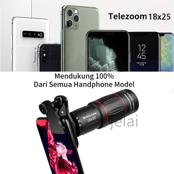 (no po)Apexel 64x Lensa Kamera HP Lensa Apexel 28x Zoom TeleZoom Apexel 18x25 Zoom Handphone Bermata
