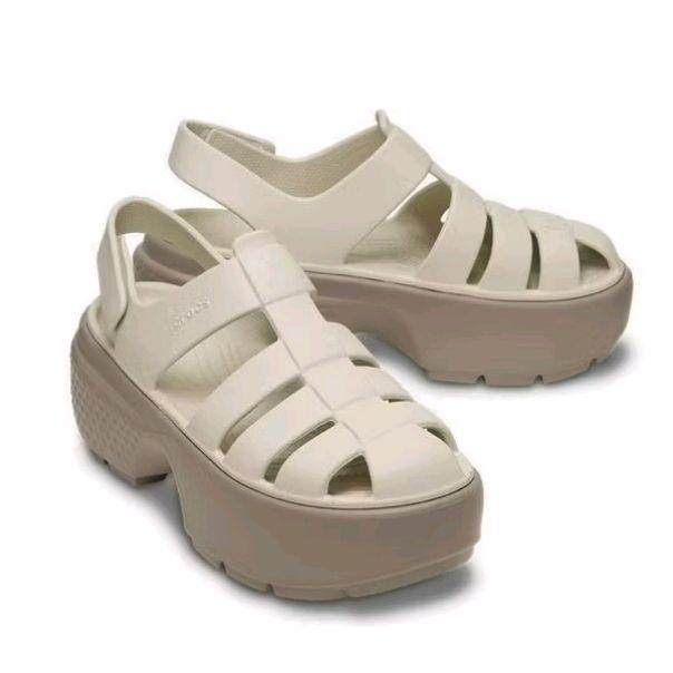 Sandal Wedges Wanita Crocs Stomp Fisherman Original