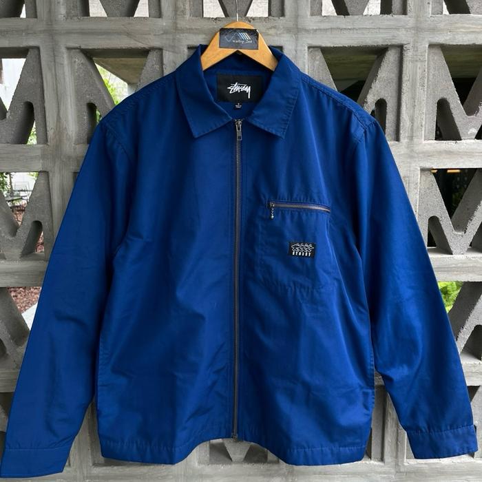 Work Jacket Stussy Surfman Beach Blue Plaid