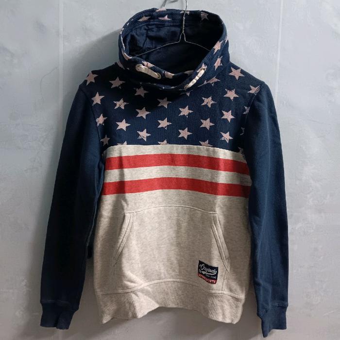 Jaket sweater bendera navy bintang , second import original anak unisex
