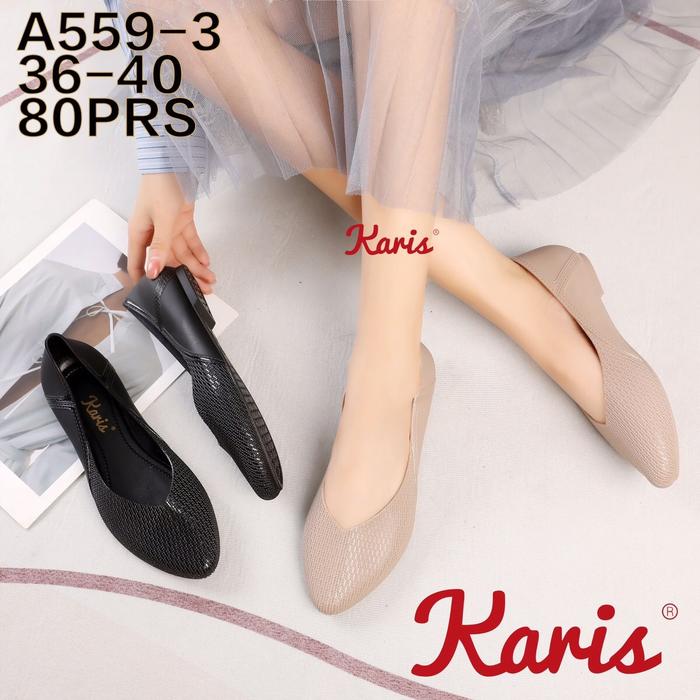 Sepatu Karet Jelly Flat Wanita Karis A559