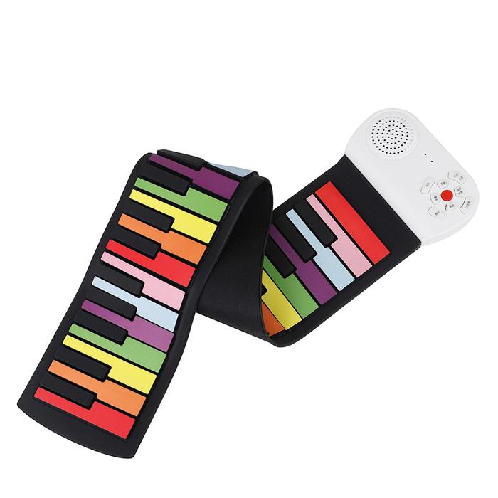Roll Up Piano 49 Keys Portable Foldable Colorful Keyboard Hand Roll