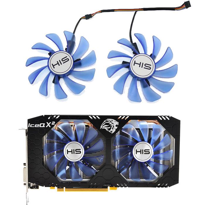 New HIS RX 470 480 570 580 590 IceQX2 OC graphics card cooling fan 87MM 95MM CF9010H12S FDC10U12S9-C