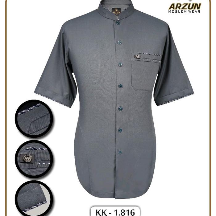 KEMKO ARZUN PREMIUM LENGAN PENDEK MOTIF TERBARU | KEMKO PRIA MODERN MOSLEM WEAR KOKO MUSLIM