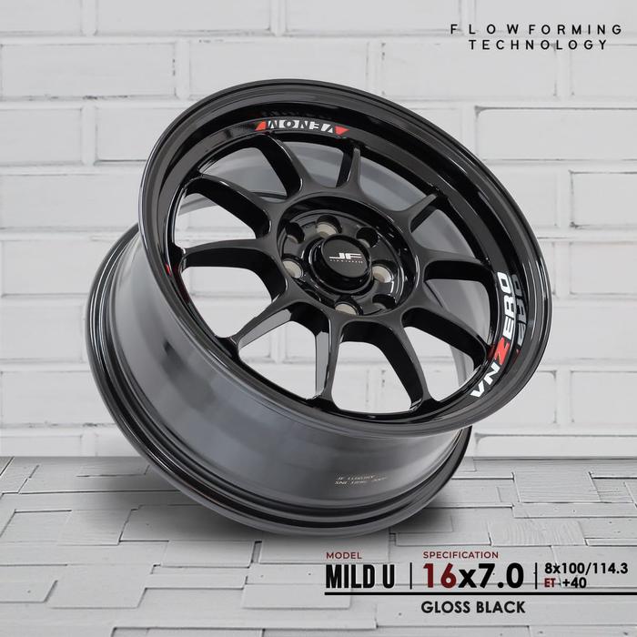 MILD (U) GLOSS BLACK VELG JF LUXURY R16