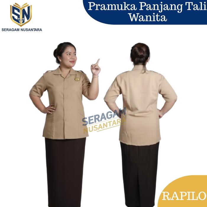 Seragam Nusantara - Pramuka Rapilo Tali Pendek Baju pramuka tali Lengan pendek Bahan Rapilo / Larici