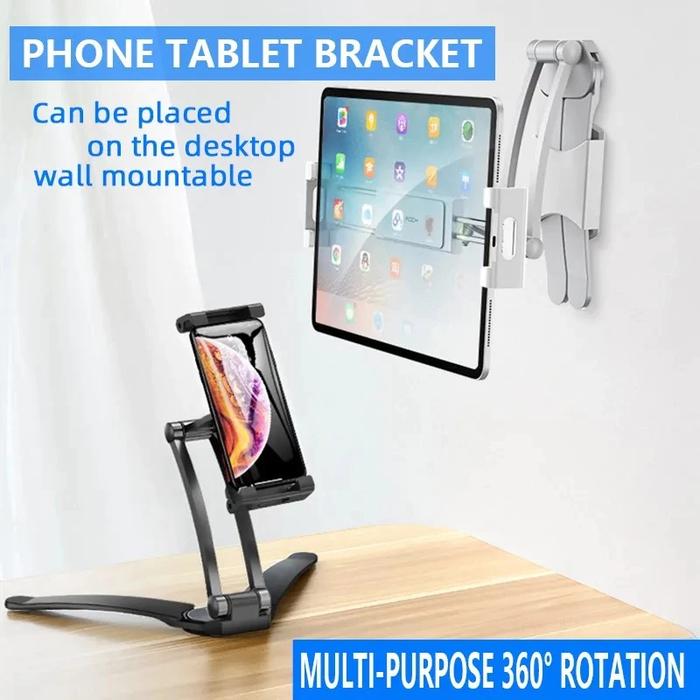 UNIVERSAL Stand Holder HP dan TABLET Meja Dinding dengan Bracket