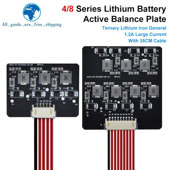 BMS 2S-8S 1, 2A Papan Keseimbangan Lifepo4 LTO Baterai Lithium