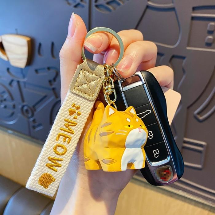 TOKKADO Cat Family Keychain Original Miniatur Dekorasi Hiasan Kucing Anabul Lucu