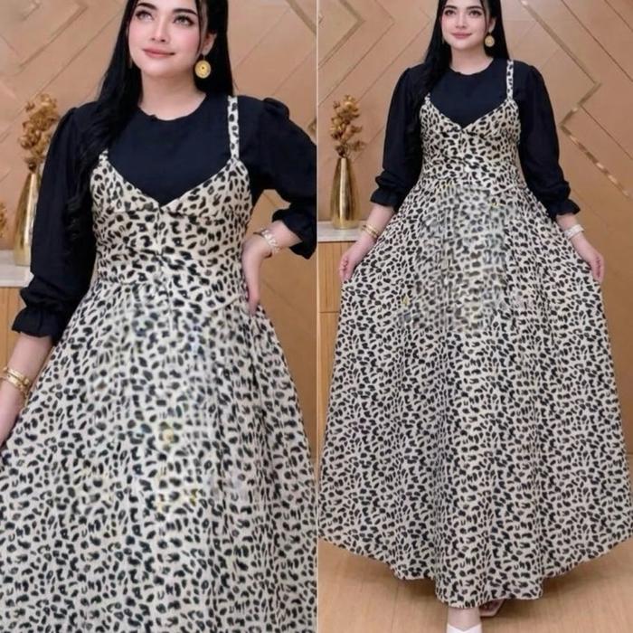 Gamis Leopard Anggun