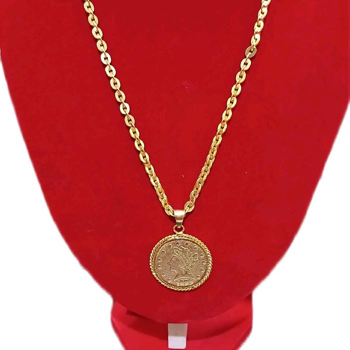 Kalung Medan London Warna Mas 24 Super Cantik Awet Ukuran 50 cm Kualitas 2 Tahunan