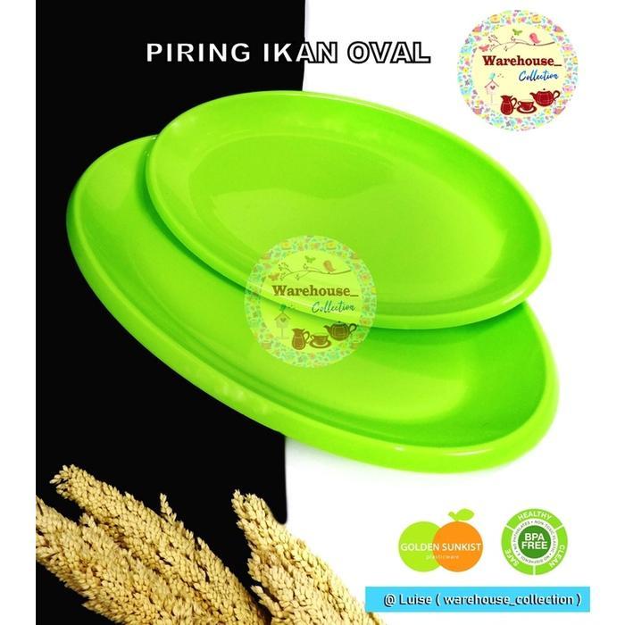 PIRING IKAN / piring saji  / Piring Saji Oval / Piring plastik Oval / Piring oval Golden Sunkist PI-