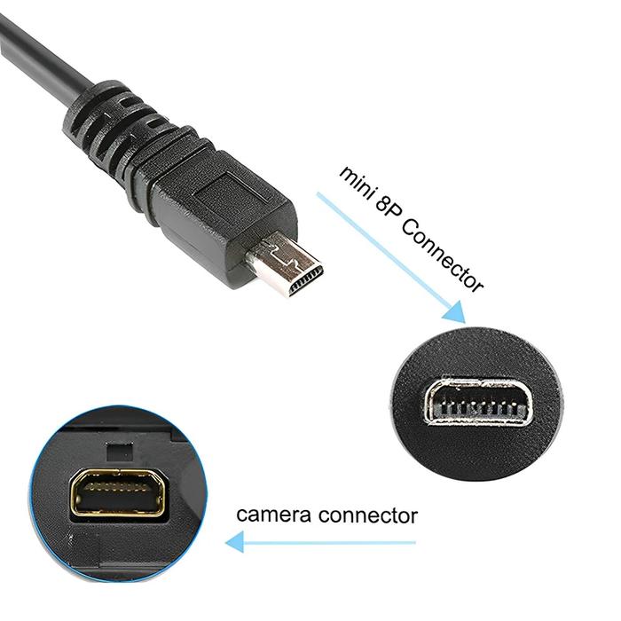 8pin USB DC/PC Charger+Data SYNC Cable Cord Lead for Pentax Optio camera WG-3/GPS M85