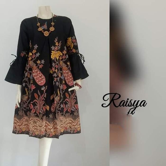 ATASAN WANITA TUNIK BATIK CANTIK KEKINIAN MODEL TERBARU 2022 VIRAL PAKAIAN WANITA MODERN BAJU KERJA 