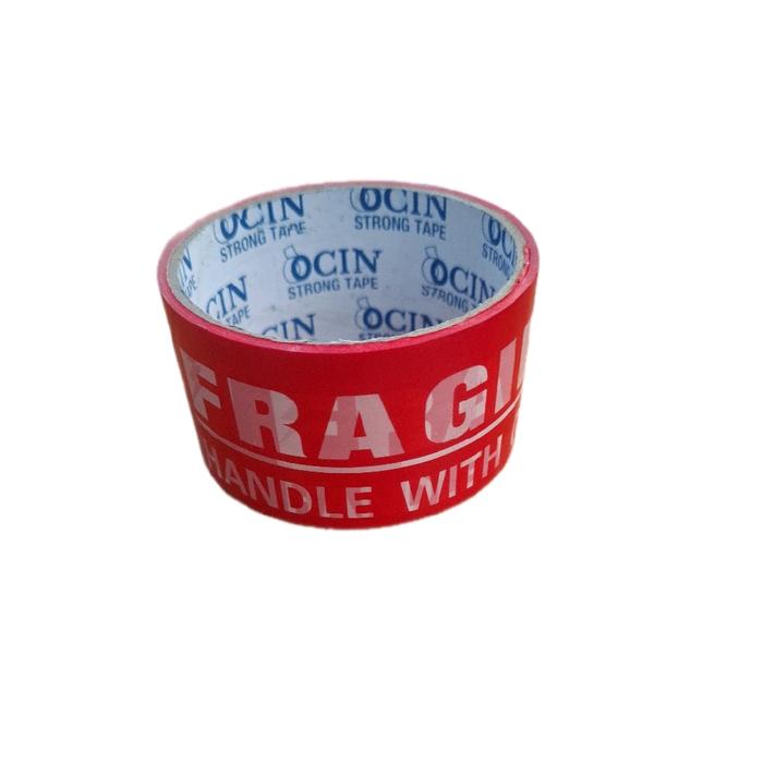 Lakban merah FRAGILE murah