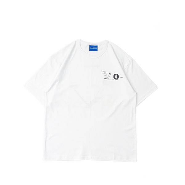 Based Club x Polka Wars Phases Kaos Lengan Pendek Oversize Putih