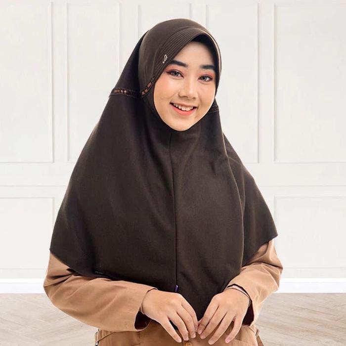 Kerudung Rabbani Hemy Coklat Pramuka