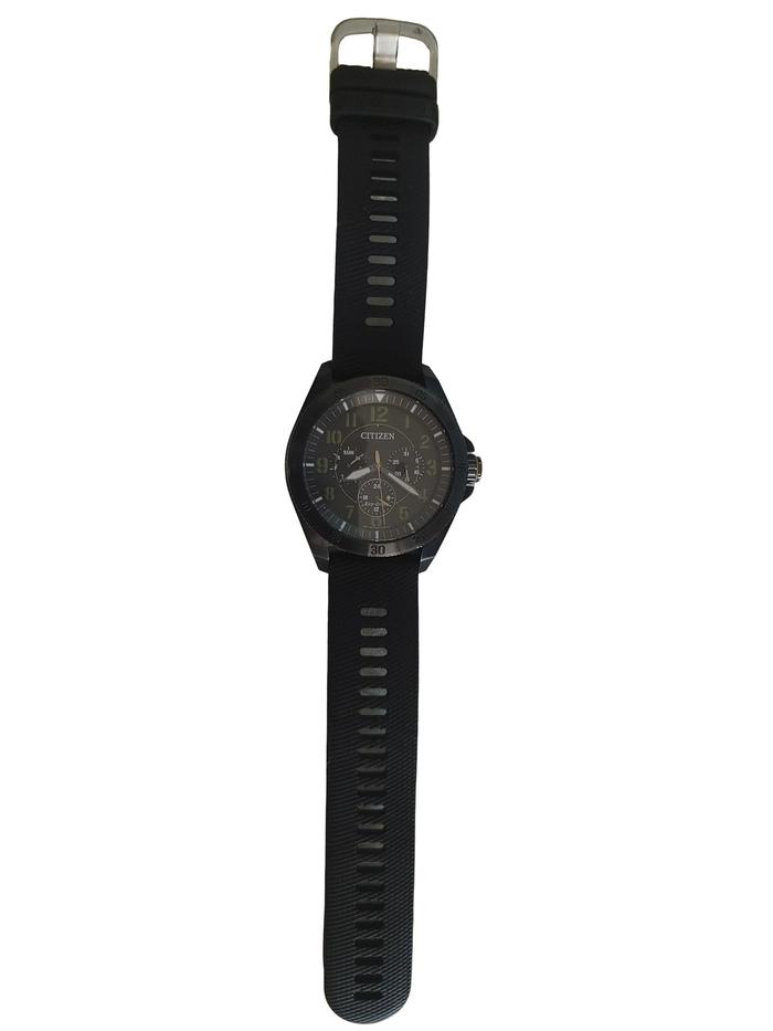 Citizen Jam Tangan Pria Eco Drive Military BU2035-05, 44mm, Solar Powered, Black Ion Plated Steel, M