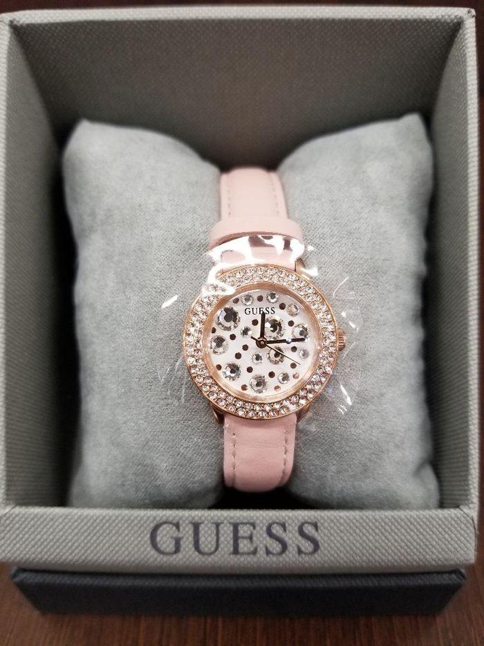 Guess Gw0029L3 Gem Jam Tangan Wanita Analog Rose Pink Leather