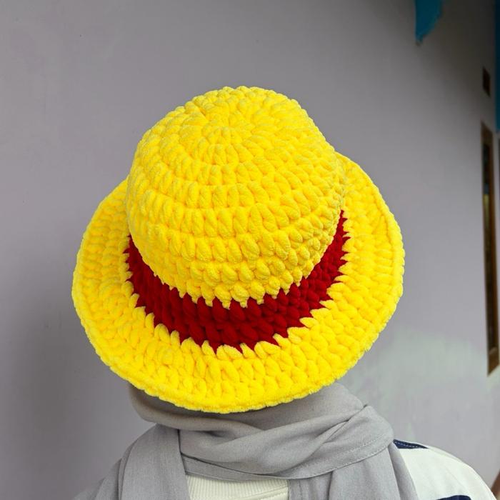 Topi luffy rajut uk dewasa