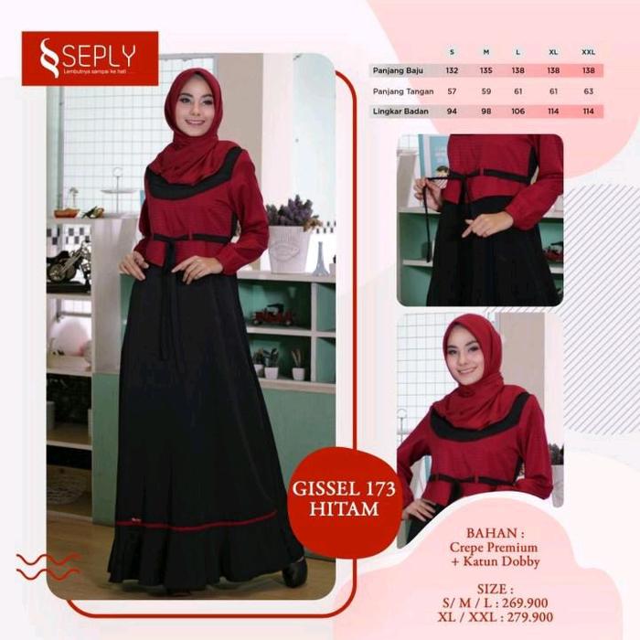 SEPLY GAMIS DEWASA GISEL173 WARNA HITAM