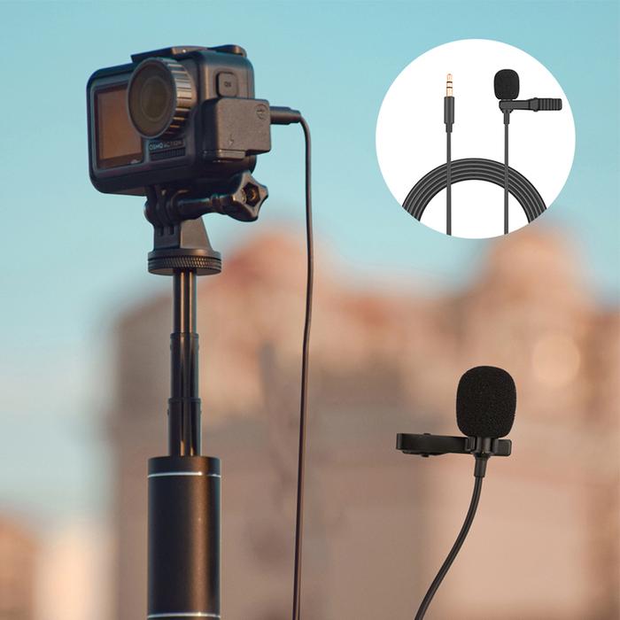 for DJI Osmo Pocket Action 3.5mm Mini Microphone Mic Audio Adapter
