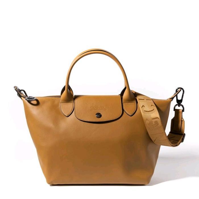 Longchamp Le Pliage Cuir / Xtra Top Handle Bag Small in Tobacco New