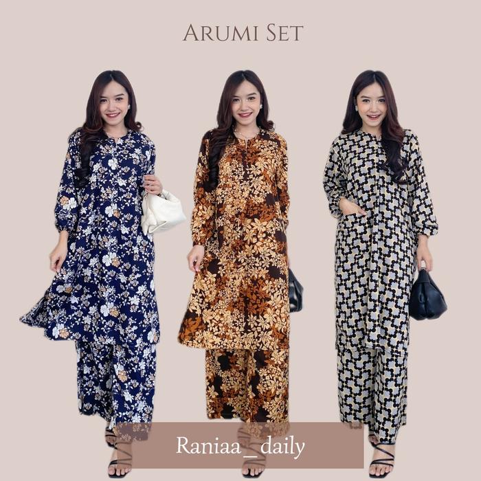 HD.Id Arumi Set Tunik Rayon Ld 120 Muslim Wanita