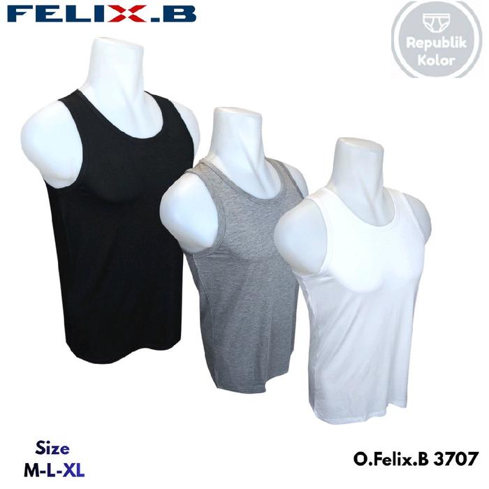 Felix.B Kaos Dalam Singlet Felix.B 3707 isi 1 pcs Bahan Bamboo Spandek Size M-L-XL O.Felix.B 3707