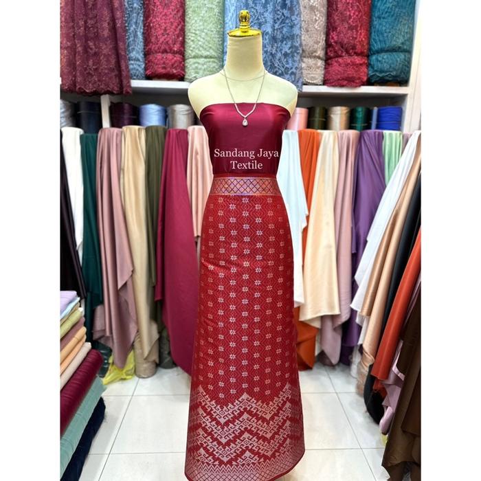 [Sandang Jaya Textile] / Bahan Songket Semi Silungkang Meteran Premium / Songket  Meteran Termurah /