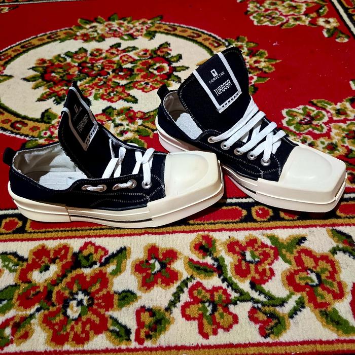 SALE!!! 37-38 CONVERSE COLLAB X RICK OWENS TURBOBE DRKSHDW LOW --- PL, PreLoved, Second, Bekas