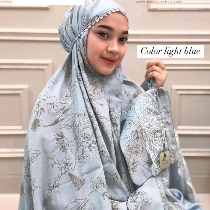 Mukenah Athifah Series Unaisah dengan bahan Arumi Silk Mewah Muslim Silky