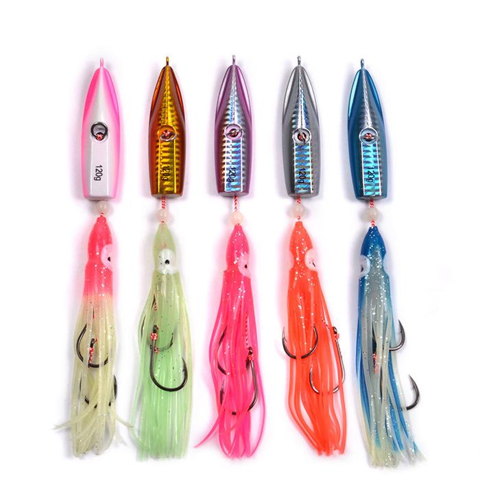 80g 100g 120g 150g 180g 200g Slow Sinking Inchiku Jig Lure Bottomship Fishing With Soft Squid Rubber