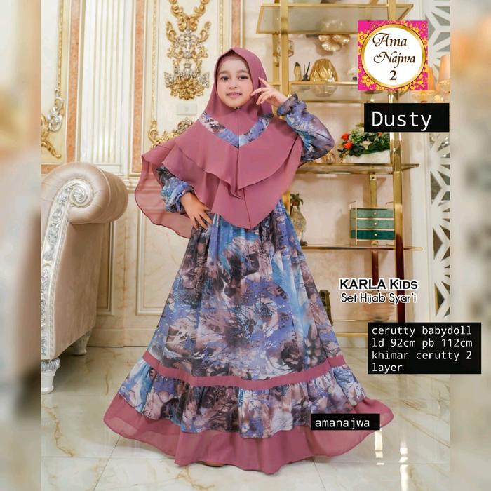 karla kids set hijab syari ama najwa