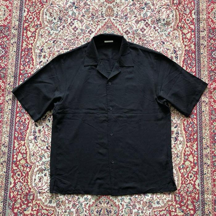 Kemeja Gu open collar oversize shirt Gu japan casual work shirt HI097