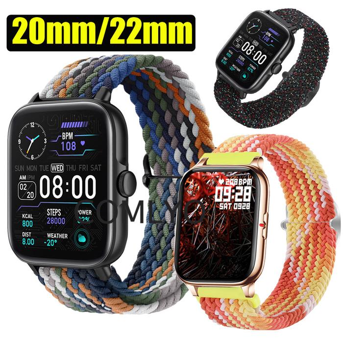 For COLMI C61 C60 P8 Pro SE P9 P28 PLUS SKY8 Mix P10 P12 Strap Nylon Belt Metal Buckle Adjustable Wr