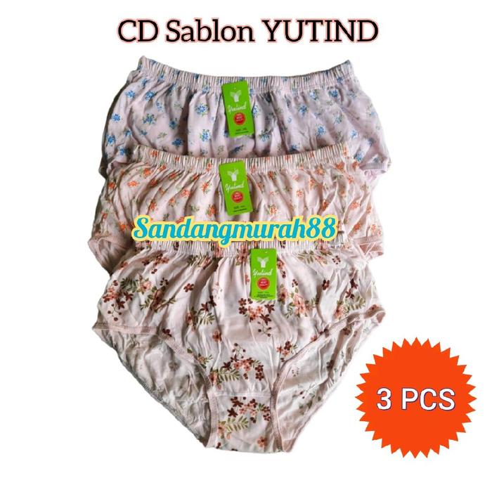 [ 3PCS ] CD YUTIND SABLON | CD YUTIND motif Bunga full Print