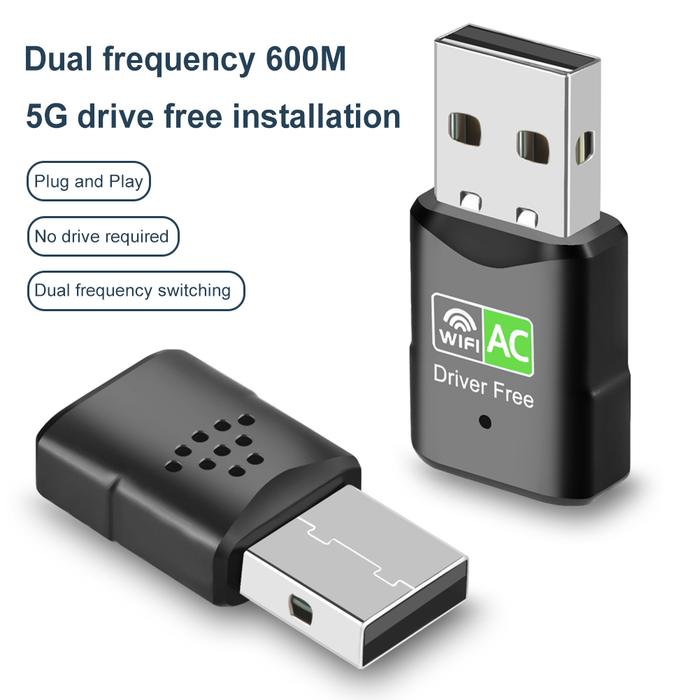 600M USB Wireless Network Card Free Drive USB WiFi Adapter Dongle Plug and Play Compatible with Wind