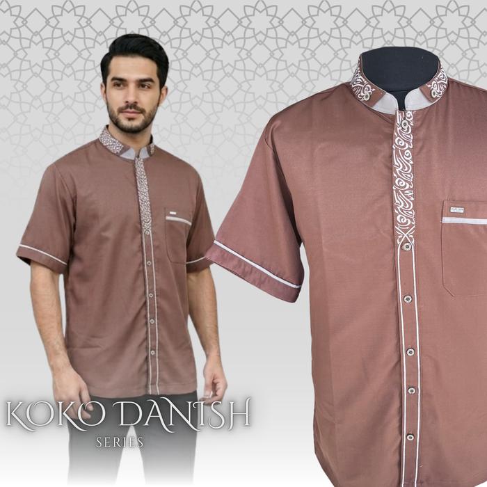 Atasan Baju Koko Series Danish Lengan Pendek Toyobo Royal Mix Premium Terbaru Tag label Brand Asriya