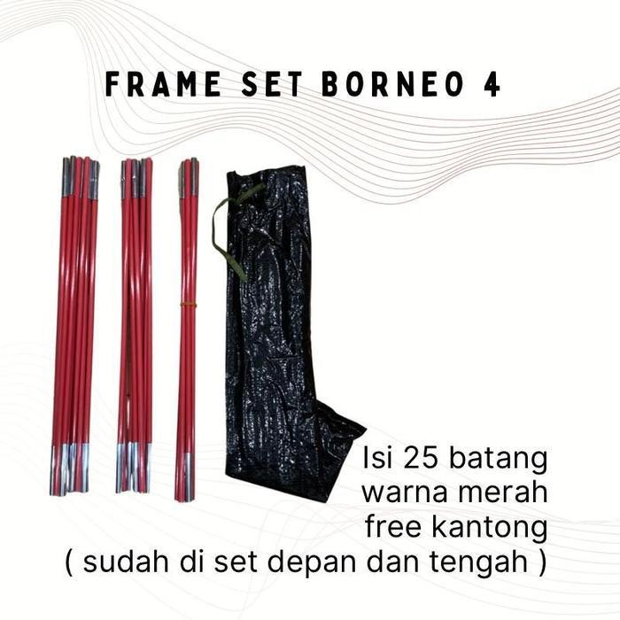 TENDAKI 1set frame tenda camping •tendaki Borneo 4 •tendaki Java 4 Outdoor
