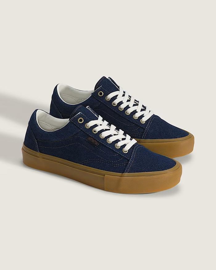 VANS OLDSKOOL SKATE BLUE DENIM ORIGINAL RESMI