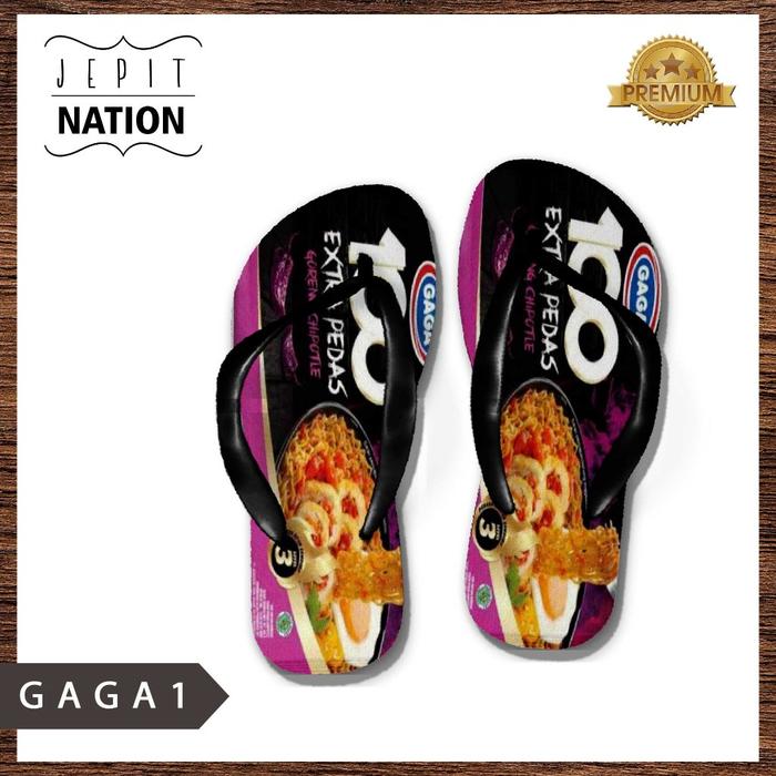Ready Sandal Jepit Mie Gaga Instant Goreng Gaga, Jepitnation Sendal Jepit Laki Cowo Pria Cewe Wanita