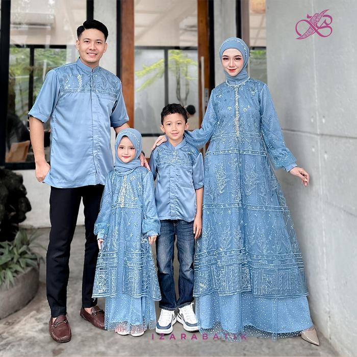 Family Set Dress Humaira Series - Raya Collection Ibatik Baju Sarimbit Lebaran 2025 Keluarga Muslim 