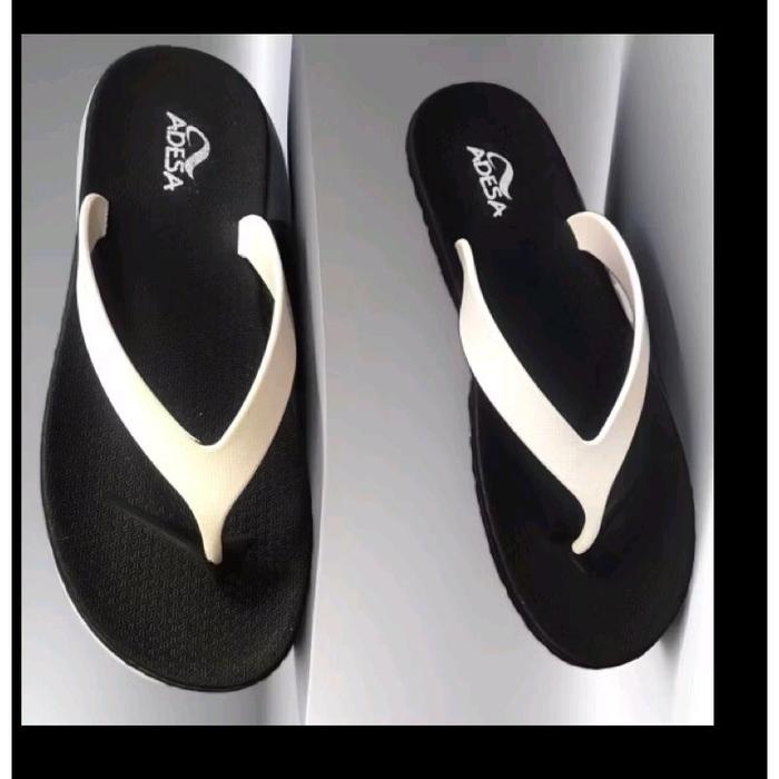 Sandal Karet Jepit Adesa Tali Pitih Pria - Sendal Pria Putih