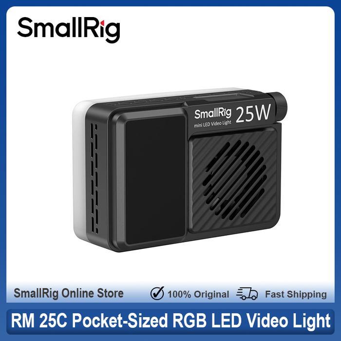 SmallRig RM 25C Pocket-Sized RGB LED Video Light 3100mAh Battery 2500K-10000K HD LCD Display 25W Por