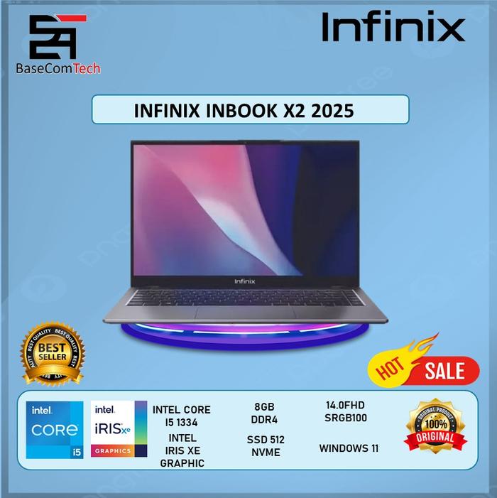 INFINIX INBOOK X2 2025 Intel I5 1334 | 8GB + 512GB | Display 14.0FHD SRGB100 | Garansi Resmi