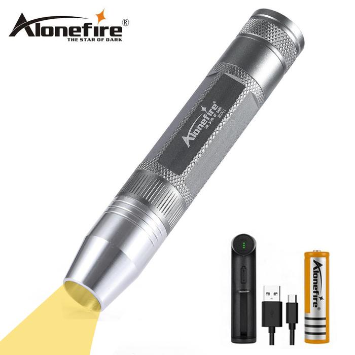 Alonefire COD lampu kuning genggam senter LED profesional untuk