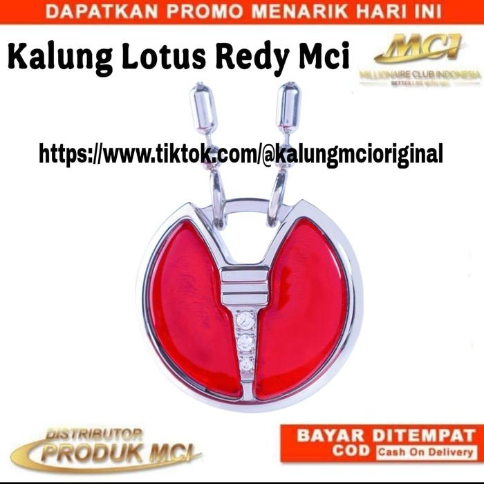 # 100 % ORIGINAL # KALUNG LOTUS RED MCI KALUNG KESEHATAN MCI KALUNG MCI ORIGINAL KALUNG PENDANT MCI